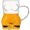 Generic Boccale da birra grande, boccale da birra in vetro | Bicchieri da birra per corpo da donna | Tazze d'acqua Boccali da birra sexy, bicchieri da cocktail da pub, bicchieri da birra, lavabili