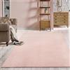 the carpet Relax Tappeto moderno a pelo corto, soggiorno, fondo antiscivolo, lavabile fino a 30 gradi, morbidissimo, aspetto pelliccia, Blush, 240 x 340 cm