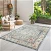 the carpet Palma - robusto tappeto per esterni ed interni, resistente alle intemperie e ai raggi UV, per balcone, terrazza, giardino d'inverno o cucina, orientale, grigio,120 x 170 cm