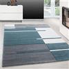 Teppium Tappeto per Soggiorno 200x300 (200 x 290 cm) Blu- Design Moderno Rettangolare Tappeto a Pelo Corto per Cucina, Sala da Pranzo e Camera da Letto, Extra Morbido e Facile da Pulire