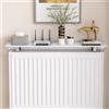 Leaceuv Mensola per Termosifone,Termosifone Alluminio,Copritermosifone Bianco Moderno,Copri Termosifone,Copri Caloriferi Termosifoni in ghisa,Antifumo Antipolvere,per Ufficio,Domestico,Soggiorno(40cm)