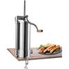 COSTWAY 5 kg Insaccatrice per Salsiccia con 6 Tubi di Riempimento | Macchina per la Produzione di Salsicce Insaccatrice Manuale per Uso Domestico, Salsicce Siringa