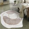 Mazovia Tappeto Moderno dal Design Astratto Irregolare a Pelo Corto Grande per Salotto - Tappeti per Camera Doppia, Camera da Letto e Sala da Pranzo - Beige - 80 x 150 cm