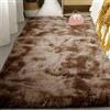 CAOBAOF Peloso Tappeti 220 x 230 cm Pelo Lungo Shaggy Tappeti Fondo Antiscivolo Camera da Letto Moderno, Scendiletto, Stanza, Marrone