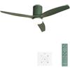 CREATE / WINDCALM M/Ventilatore da soffitto ABS con luce verde sage con controllore e telecomando / 40W, Temporizzatore Ø132 cm, 6 velocità, 3 temperature di luce, funzione estate-inverno