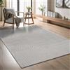 the carpet Elisa, tappeto moderno per soggiorno, design geometrico, alta densità di pelo e piacevolmente morbido, grigio, 160 x 220 cm
