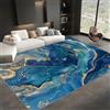 Generico Tappeto Soggiorno Marmo Artistico Blu 120x170 cm Tappeti Salotto Moderno Tappeto Pelo Corto Antiscivolo Tappeti Grandi Camera da Letto per Camera, Ingresso e Cucina