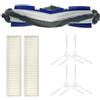 Jurtmy Spazzola roller con spazzole laterali e filtri per Explorer 60 serie (ZR740003, ZR740005, RR7427, RR7447, RG7447, RG7455, RG7455WH) - 1 spazzola principale + 4 spazzole laterali + 2 filtri