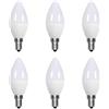 A2ZWORLD 6 Pezzi Lampadina LED E14 C37 9W 860LM 220V, Bianco Neutro 4200K, E14 Forma Oliva Goccia, Angolo 180°, D37X106mm