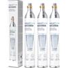 AquaFloow Cilindro CO₂ per Gasatore d'acqua Premium 600 ml, Cartuccia per Acqua Frizzante, Cilindro fino a 60 L, Ricambio Compatibile con SodaStream, Aarke- 3 pezzi