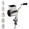 Begoniape Grattugia multifunzione per formaggio, grattugia a tamburo in acciaio inox con 5 lame, tagliaverdure manuale, grattugia rotante per cetrioli, verdure, pane, formaggio
