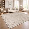 Paco Home Tappeto Soggiorno Vintage Pelo Corto Stile Boho Lavabile Antiscivolo Facile Da Pulire Design Retro Moderno, Colore:Beige 4, Dimensione:120x160 cm