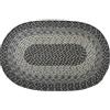 LaVelahome Zerbino in corda intrecciata mare barca OVALE intrecciato (Grigio_Nero, 40_x_60_cm)