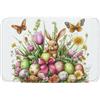 Kaifanee Zerbino ultra morbido antiscivolo per interni, tappetino da cucina, grazioso coniglio, uova di Pasqua colorate, 40 x 60 cm, tappeto da cucina per ingresso e bagno