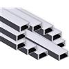 AFTERTECH 10x 2metri (20M) 1708N 17x8mm PROFILO ALLUMINIO NERO PER STRISCE STRIP LED BARRA RIGIDA 2m 2MT + COPERTURA (10x 2metri 1708nero milk)