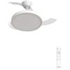 CREATE / WIND CLEAR STUDIO S/Ventilatore da soffitto con luce bianco con telecomando / 40W, Pale retrattili, Ø91 cm, funzione estate-inverno