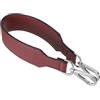 uxcell Maniglie di ricambio per borsa in pelle PU, maniglia corta con chiusura per borsa, portafoglio, valigetta, 41 x 3,6 cm, fibbia in argento bordeaux litchi