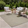 the carpet Calgary - robusto tappeto per esterni, resistente alle intemperie e ai raggi UV, per balcone, terrazza, giardino d'inverno o cucina e sala da pranzo, 160 x 220 cm, Beige-Grigio