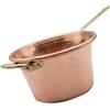 CREARTISTIC Paiolo per Polenta in Rame, 25 cm, 3,5L - Manico Ottone, 4/5 Persone, anche per Marmellata, Formaggi, Pentola Martellata a Mano - Made in Italy
