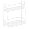 KESOTO Porta Spezie a 2 Livelli, Piccolo Organizer per Bagno, Bancone Della Cucina, Camera Da Letto, Cucina E Ufficio, Bianco