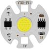 EXMOCIS 5pcs Cob LED Chip luci Spotlight Lampada 220V Smart 3W 5W 7W 9W 10W Lampada 12W per floodlight rettangolare Nessuna necessità-Y32 3W._bianco caldo