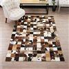 Vip Leather Nuovo tappeto in pelle di mucca Patchwork design esclusivo Cod Mart CMB140 (120 x 180 cm)