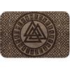 OOAHJEID Zerbino con simbolo Valknut e rune su legno impermeabile per porta d'ingresso per esterni stile nordico vichingo Odino cucina camera da letto ingresso tappeto
