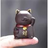EatingBiting Tè cinese Zisha Pet Maneki Neko Lucky Wealth Cat Tea Pet campana dorata RICCO logo Handmade argilla viola per Kungfu regalo vassoio per tè acqua Accessori per gli amanti del tè Oolong