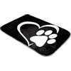 Luoweisi Tappeto a pelo lungo con zampa di cane e cuore, soffice, per camera da letto, divano, pavimento, decorazione per la casa