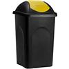 Stefanplast® .- Pattumiera con coperchio basculante, capacità 60 litri - pattumiera in plastica per spazzatura - da cucina - colore a scelta Yellow