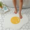 LEVINIS Grazioso tappeto da bagno a forma di uovo, antiscivolo, morbido, assorbente, divertente, per lavandino, vasca, WC, ingresso 76,2 x 53,3 cm