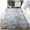 ANJIAJIE Tappeto Salotto Moderno Peluche 75 x 200 cm con Fondo Antiscivolo, Super Morbido Tappeto Salotto Pelo per Sala da Pranzo, Cucina, Ufficio, Grigio Chiaro