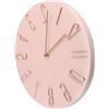 BlesConi Elegante orologio da parete analogico da 30,5 cm, con numeri grandi, perfetto per ufficio, cucina o camera da letto (rosa)