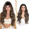BARSDAR Body Wave Headband Parrucche, Sintetici Lungo Ondulato Headband Parrucca per Donne 66cm Sciolto Body Ondulato Parrucca Spesse Aspetto Naturale Easy Wear Parrucche, Balayage Biondo Highlights