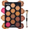 Joyeee Palette per il Trucco Contouring da 12 Colori, Fard Illuminante Correttore Terra Abbronzante con Pennello per il Trucco, Fondotinta a Lunga Tenuta e Coprenza Totale