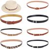 OLYCRAFT 7pz Fasce per Cappelli Da Cowboy Alla Moda Fasce per Cappelli Regolabili Fasco per Cappello In Similpelle Elasticizzata con Fibbia In Lega per Copricapi In Stile Western Panama Da Cowboy