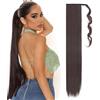 Benehair Posticci per Capelli Extension 81cm Coda Capelli Extension Lungo Rettilineo Coda Finta Capelli Sintetici Extension Coda Capelli Extensions per Donna Marrone Cioccolato