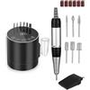 PERMUST Fresa per Unghie Professionale, Lima per Unghie Elettrica 35000RPM, Set Manicure Elettrico con Pedale e 6 Fresa, Macchina per Unghie Acriliche Gel, Nail Drill, Manicure e Pedicure Elettrico