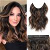 BUPPLER Halo Extension per capelli con filo invisibile, 30,5 cm, colore: nero e