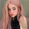 AFBeauty Peach Pink Lace Front Wig Long Wavy Pink Orange Middle Part Wig with Natural Hairline Heat Resistant Fiber Synthetic Daily Makeup Soft Wigs for Women