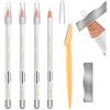 KAIQIKAIXI White Waterproof Eyebrows Pencil Tattoo Makeup And Microblading Supplies Kit-Permanent Eye Brow Liners In Waterproof Eyebrow Pencils Peel - Brow Pencil Set For Marking (4 White)