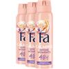 FA Deodorante spray Divine Moments (3 x 150 ml), deodorante con profumo di fiori di camelia selvatica, formula vegana, blocca i batteri, deodorante senza sali di alluminio