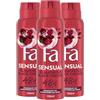 FA Deodorante spray Glamorous Moments (3 x 150 ml), deodorante dal profumo glamour dell'orchidea nera, formula vegana, blocca i batteri, deodorante senza sali di alluminio