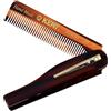 Kent Pettine per capelli tascabile, pieghevole, a denti fini, 20T, 100 mm, confezione da 1