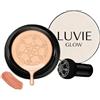 YAUWIHE Fondotinta Luvie Glow, CC Cream con cuscino d'aria a forma di fungo, Fondotinta BB Cream per trucco viso, correttore idratante Illumina a lunga durata, tono uniforme della pelle (Brunet brown)
