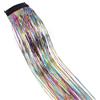 Wambere 4 extension per capelli sintetici con clip, accessori per capelli per ragazze, ciocche di capelli colorate, 50 cm, per donne, ragazze, feste, festival, cosplay, tricolore