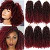 N/K 6 extension crochet in stile afro di capelli sintetici, ciocche di capelli ricci sfumati, 30,5 cm (stile Tbug)