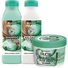 Garnier Fructis Hair Food Aloe Idratante, Kit con Shampoo, Balsamo e Maschera per Capelli da Normali a Secchi, Fino al 98% di Ingredienti di Origine Naturale, Senza Siliconi