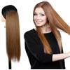Ser Mulher Brianna Extension con Clip - capelli lisci, lunghi- 1 Tessitura con 4 Clip da 60cm (Brown Meches, 60cm)