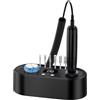 Generico Trapano Unghie Elettrico Professionale UV-701, 40.000 Giri/min, Kit Completo Portatile con Punte Intercambiabili per Rimozione Gel e Acrilico, Nero